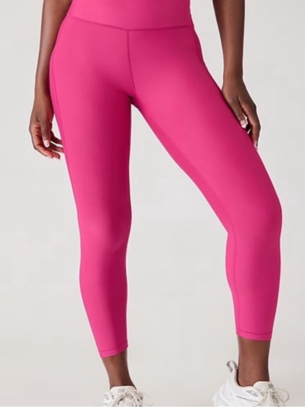 Athleta Ultra High Rise Elation Tight Hot Pink Yoga Size XS Stretchy 24” Inseam
